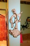 Vintage Asian women chalkware pieces