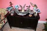 Eagle figurine collection.  Cabinet sold. 