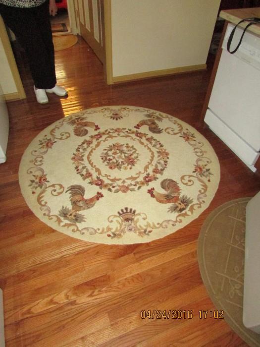 Rooster and chicken rugs