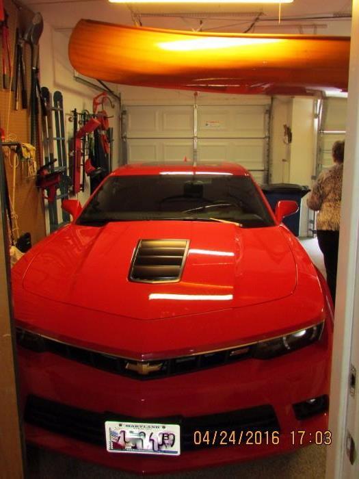 2015 Chevy SS Automatic shown under 12 foot wooden canoe