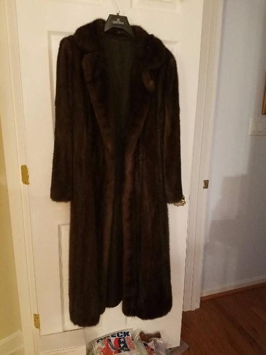 Woman's full length mink coat