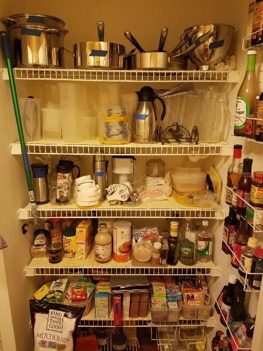 Pantry FULL of spices, supplies