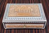 Taj Mahal Carved Inlaid Box (9"x6.5"x3")  45.00
