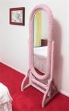 Pink Wicker Mirror  75.00
