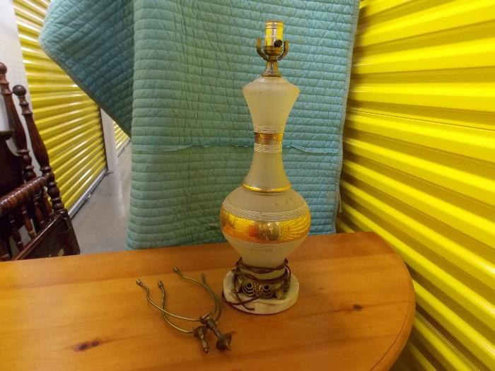 Vintage Antique Glass Style Lamp!