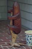 unusual carved folk art wooden sloth from Educador