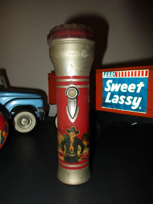 Vintage Hopalong Cassidy Flashlight