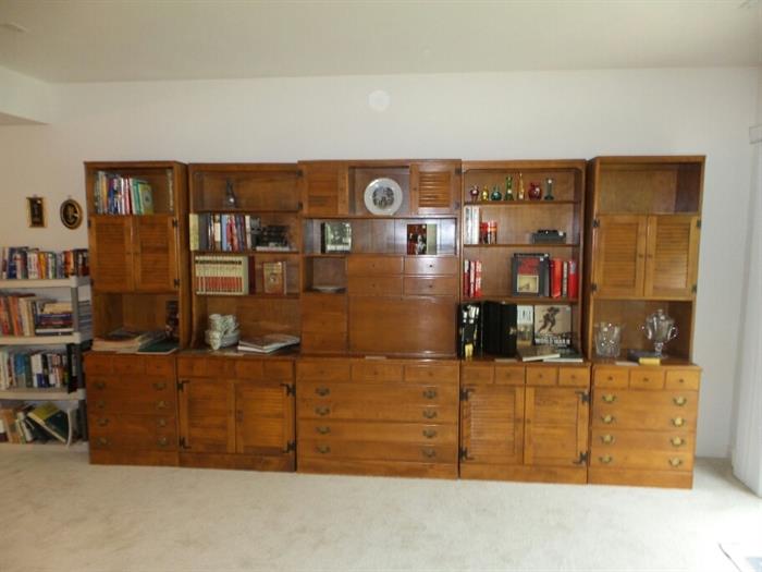 Vintage Ethan Allen Wall Unit ~ 5 Individual Cabinets For Sale