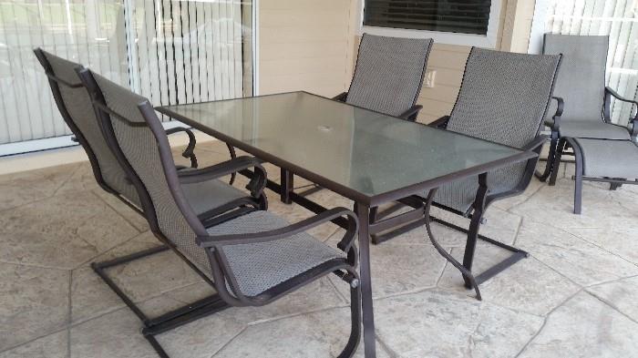 Patio set with 4 chairs