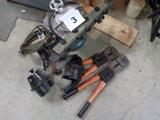 Tool lot: Bolt cutters, industrial lights, etc 