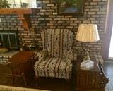 Chair and various items 