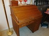 Antique oak roll top desk