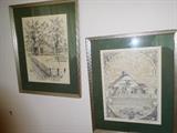 Signed etchings