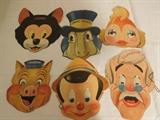 Vintage cardboard masks