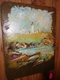 Oil painting on slate