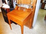 Solid cypress slant top work desk with storage