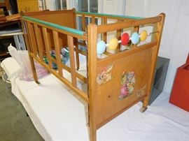 Vintage doll bed