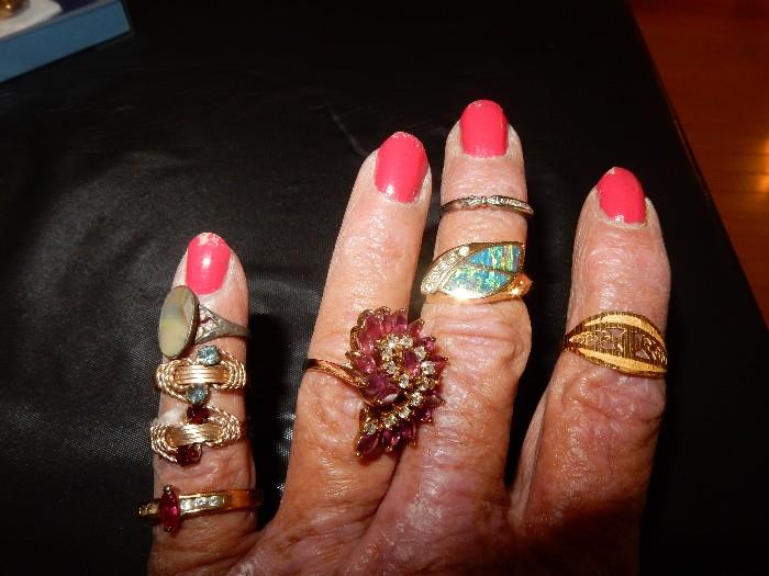14k 18k rubies diamonds and more bling for your hands