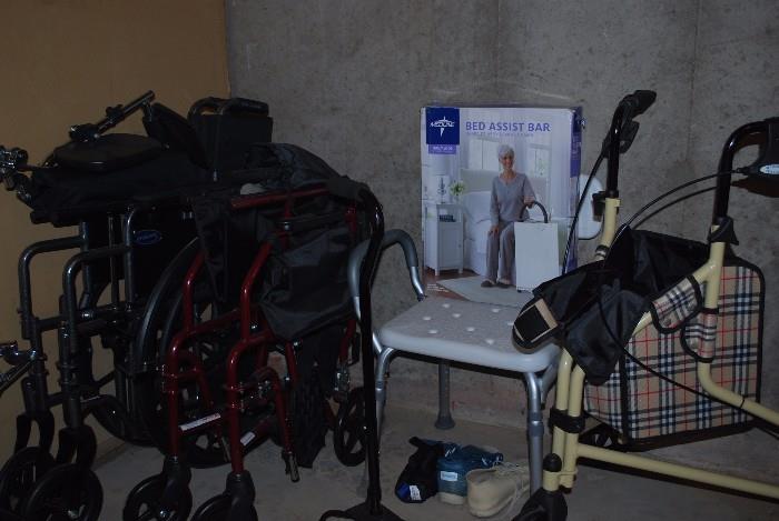 Wheel chairs, walkers, health related items