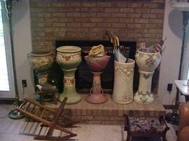 Art Pottery Jardineres and Pedestals