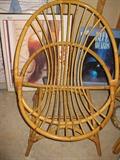 set of three bamboo chairs