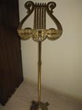 Vintage brass harp music stand