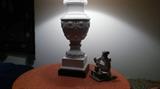 Finest Porcelain Decorator Lamp or Designer Table Lamp and A Lladro Geisha Sculpture or Figurine.