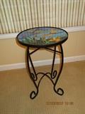 Dragonfly stained glass plant stand/table