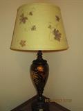 Grapes and grapeleaf lamp base and matching shade