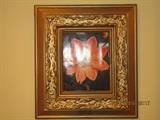 Gold framed floral art