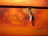 Cedar chest with lock and key