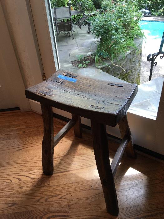 Primitive antique stool