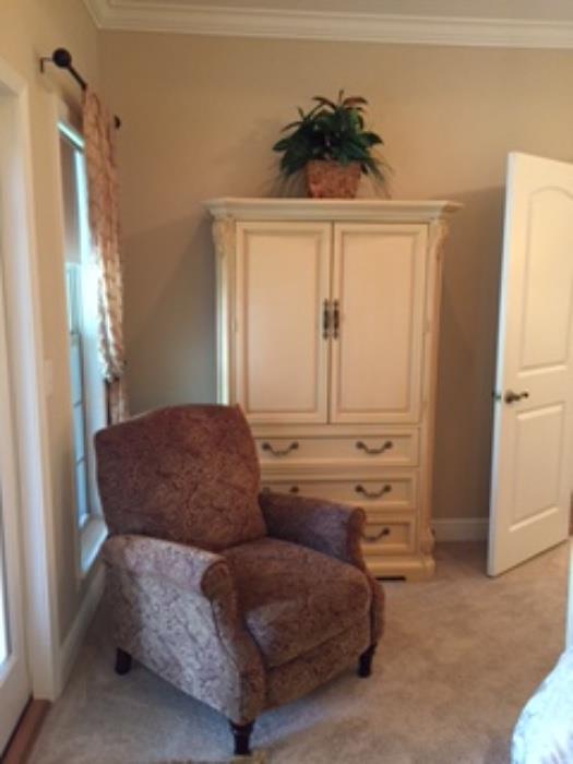 Lazy boy recliner & Thomasville armoire