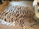 Cow hide, zebra design