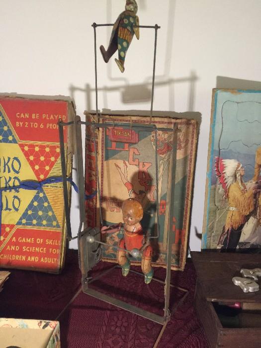 1920's Tick & Tack mechanical Tin Toy with original box