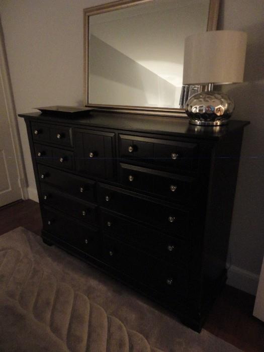 Matching dresser.  Color: Black.  Style: Transitional.