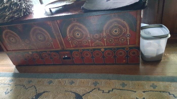 Beautiful hand painted trunk