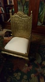 Brass enhanced chair