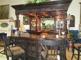 Maitland Smith Custom Carved Lighted Bar