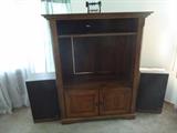 Television Cabinet with Two Speakers