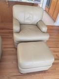 Hancock & Moore leather chair with ottoman