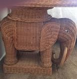 Elephant Woven Wicker Table Base