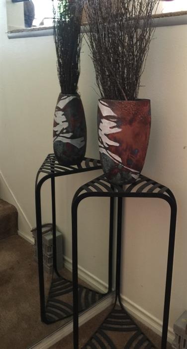 Primitive Vases with Reeds
