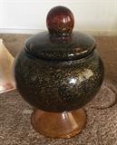 Glazed Pottery Lidded Bowl