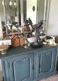 Dresser, Mirror and Decorative Items