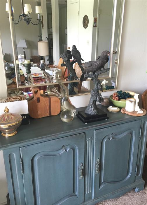 Dresser, Mirror and Decorative Items