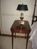 Suter's Pembroke side table and Pineapple lamp.