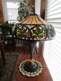 One of many Tiffany style lamps