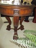 Pulaski matching round end tables with glass top coffee table