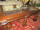 Pulaski coffee table with beveled edge glass